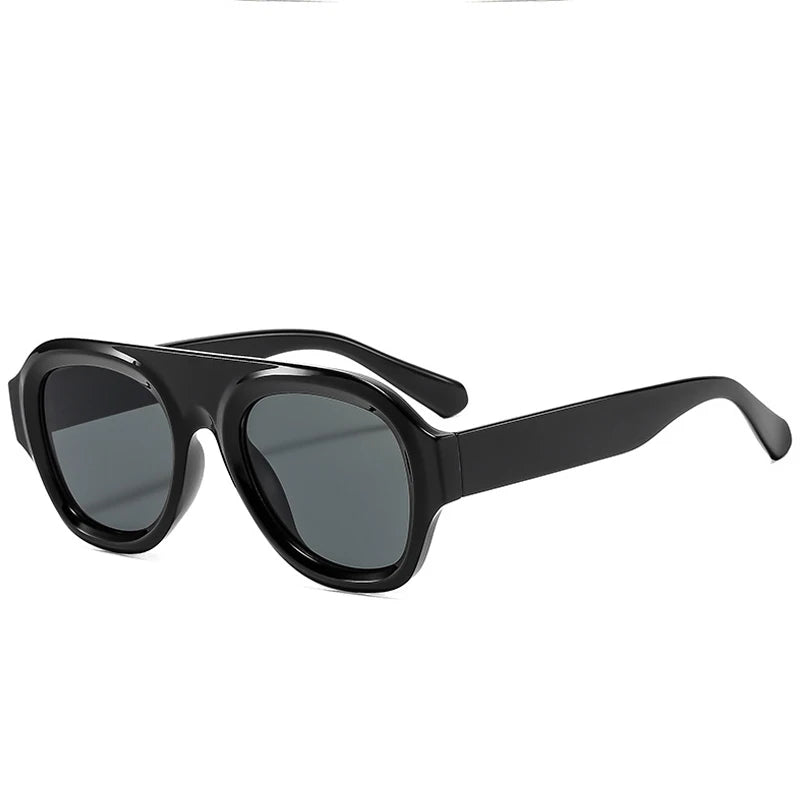 JNPCXI New Retro Big Frame Oval Punk Women Sunglasses Luxury Tea Sunglass Men Outdoor Sports Eyewear Unisex Lentes UV400