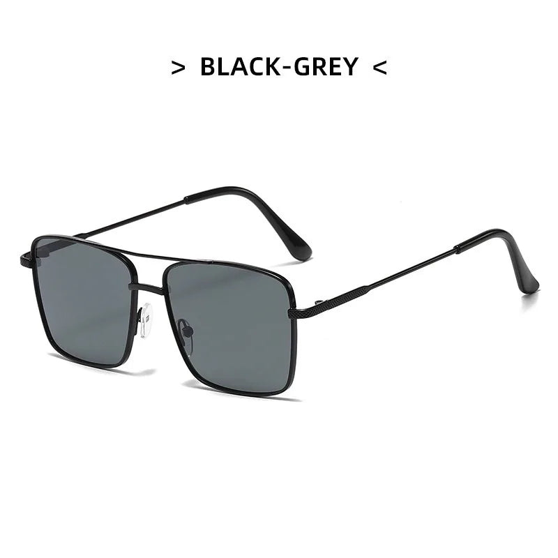 Fashion Retro Sunglasses Double Bridge Metal Sunglasses Ins Personality Irregular Net Red Sunglasses