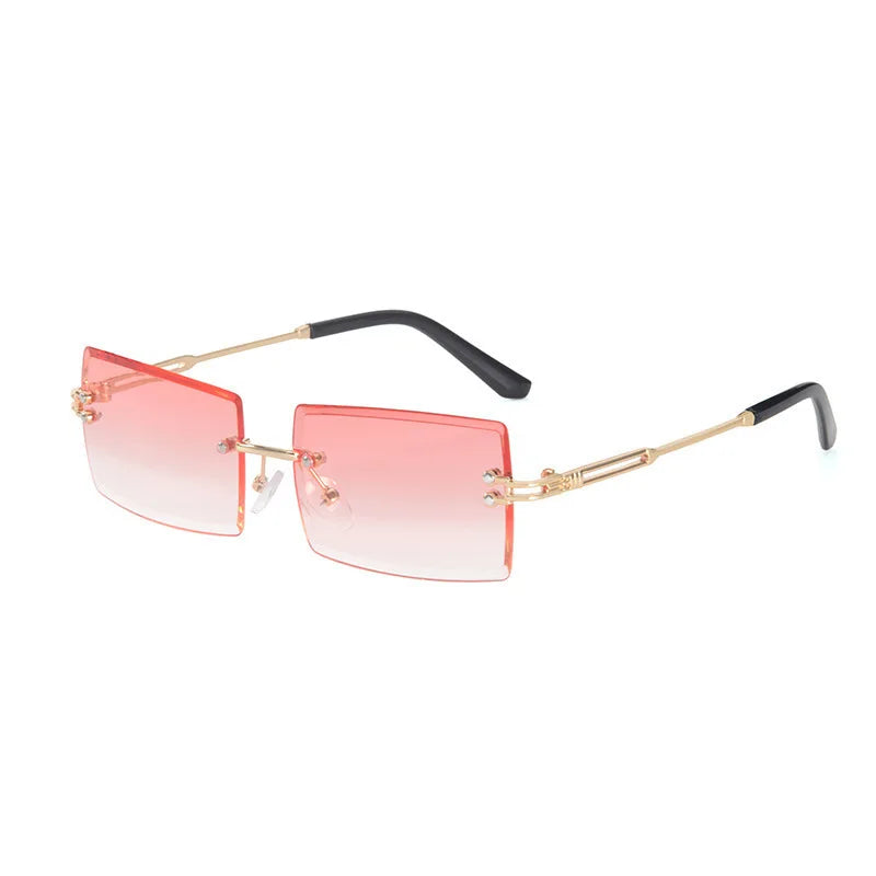 Frameless Trimmed Square Sunglasses Fashion Sunglasses Women European and American Trend Eyewear