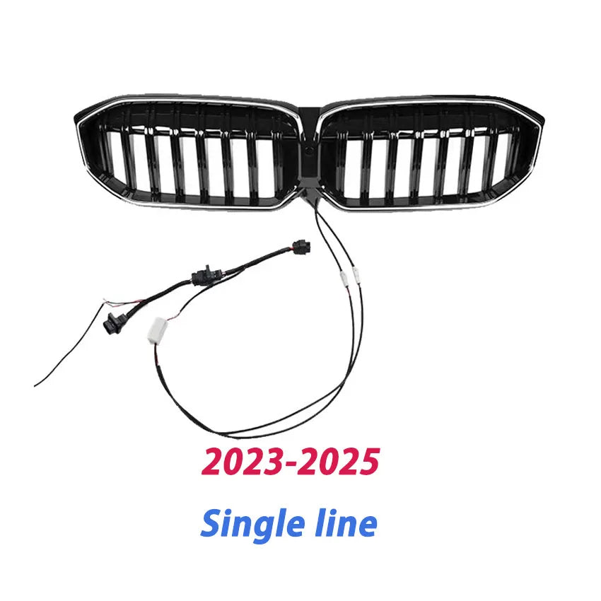 Front Bumper Hood Kidney Grill For BMW G20 G21 G28 325 2022-2025 Racing Grilles Grid With LED Light Single Line Double Line