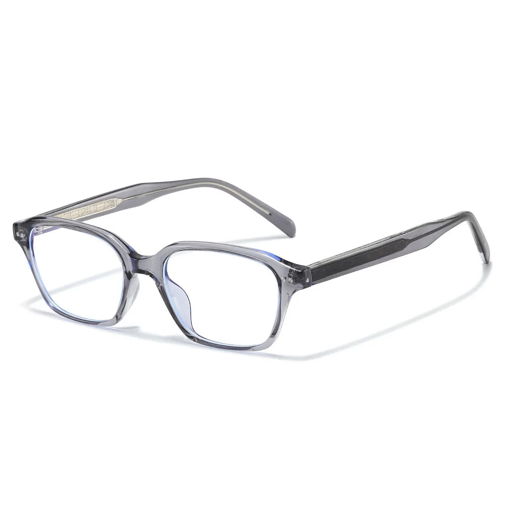JNPCXI Quality TR90 Glasses Frame Stainless Steel Core Optical Eyeglasses With Anti Blue LIght Rectangle Acetate Leg