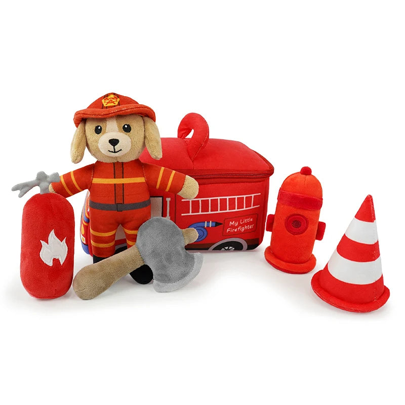Cute Pretend Play Plush Toy Set My Little Policeman Chef Detective Firefighter Doctor Pirate Role-Play Intresting Toys Gift