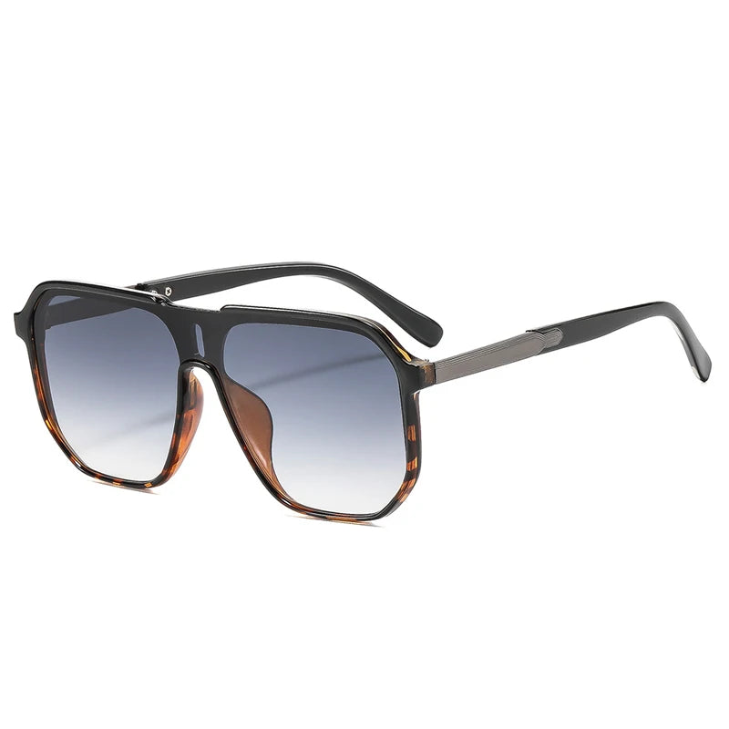 JNPCXI New Oversized Square Women Sunglasses Fashion One Piece Gradient Shades UV400 Retro Men Sun Glasses