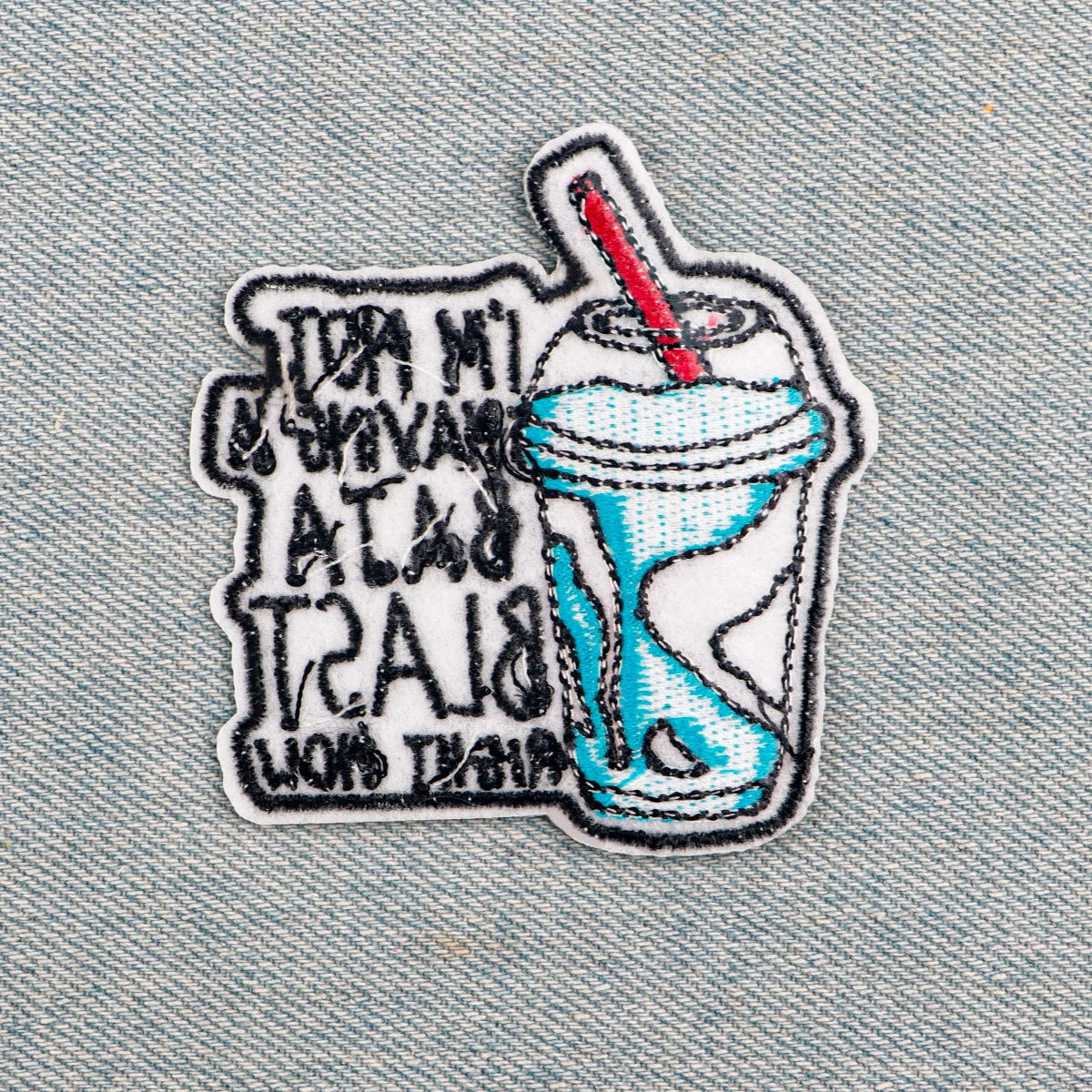 Funny Drink Embroidery Patch Quotes Iron On Patches For Clothing Thermoadhesive Patches On Clothes DIY Sew Badges