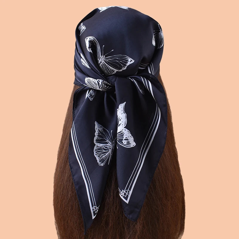 1PC 27.56x27.56inch Polka Dot Print Fashion Bandana Bohemian Style Women's Headscarf Hairband Headband Perfect for Enhancing