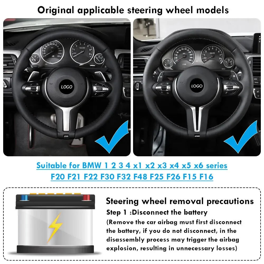 M Volante Lekrad Steering Wheel for BMW Half Alcantara F10 F11 F20 F21 F22 F25 F30 F31 F32 F33 F34 F36 F01 F06 F07 F12 F13 M3 M5