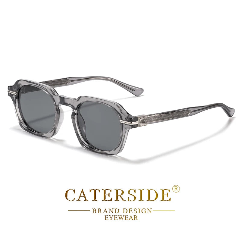 CATERSIDE New Vintage Punk Men's Sunglasses Brand Design Small Frame Sun Glasses Party Travel Fashion Glasses Gift Ideal Choice