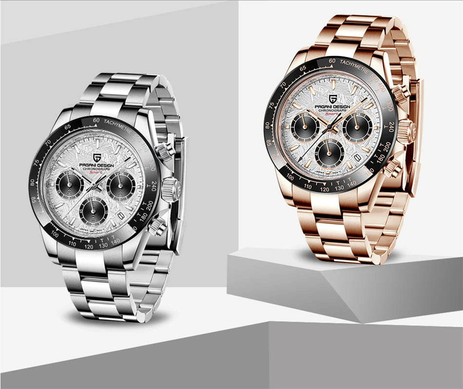 40mm V2 PAGANI Men Quartz Watch Sapphire Retro Chronograph Waterproof Watch 08