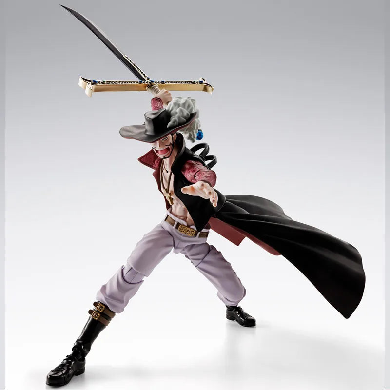 In Stock BANDAI Original Box S.H.Figuarts USOPP LUFFY Dracule Mihawk SHF Action Figure Model Toy Gift for Kid Foam Box Packaging