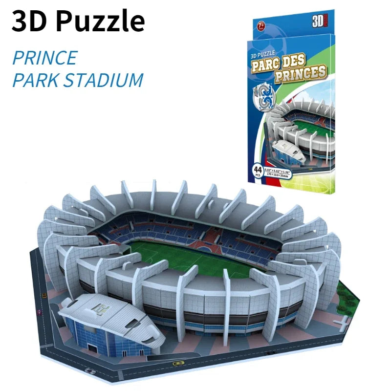 3D Soccer Stadium Puzzle Construction PuzzlesDIY Paper Intellectual Development Educational Toys Christmas Gifts