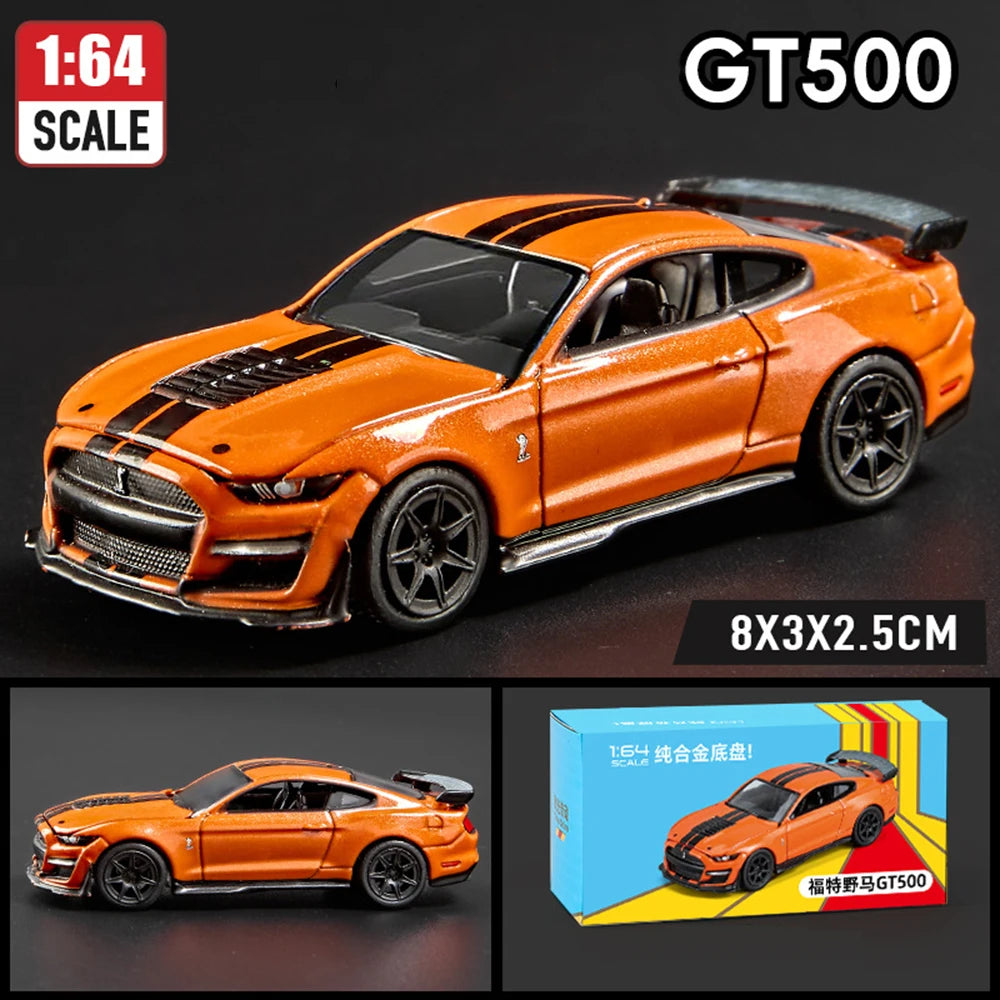 1:64 Alloy Sports Car Series Firebird JDM Daytona Stardust Corvette T1 Minivan GT500 Diecast Models Toys Boys Collecting Hobbies