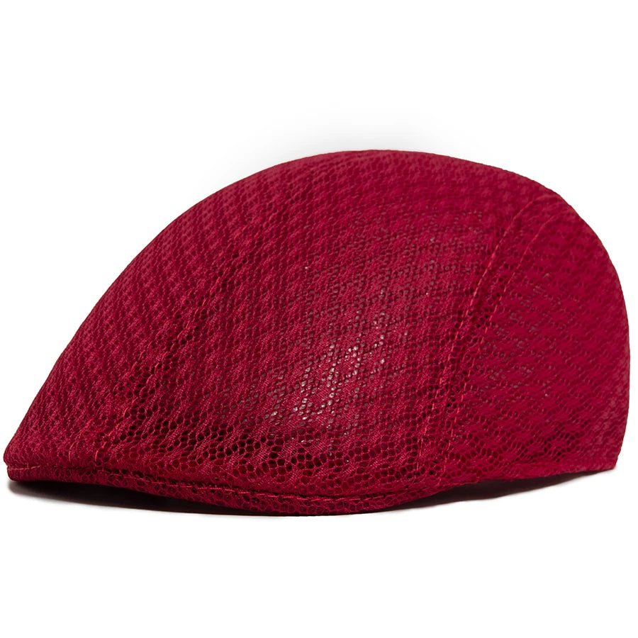 Women Beret Fashion Men Mesh Cap Casual Solid Berets Female Summer Soft Top Sun Visor Hat For Male 55-59cm Head Circum Unisex
