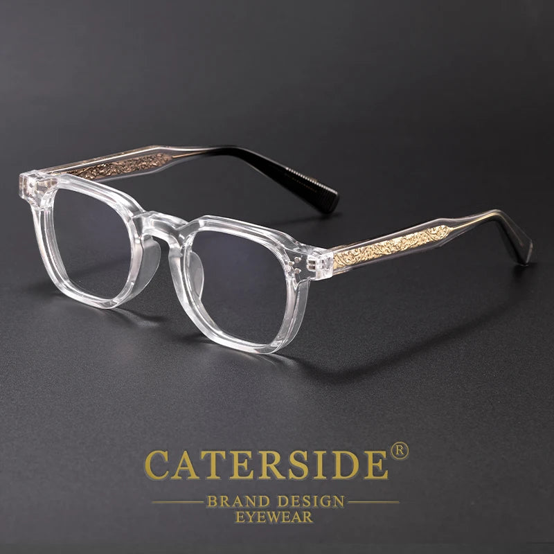 CATERSIDE Anti Blue Light Glasses for Men TR90 Frame High Quality Retro Square Computer Reading Glasses Women Optical Eyewear