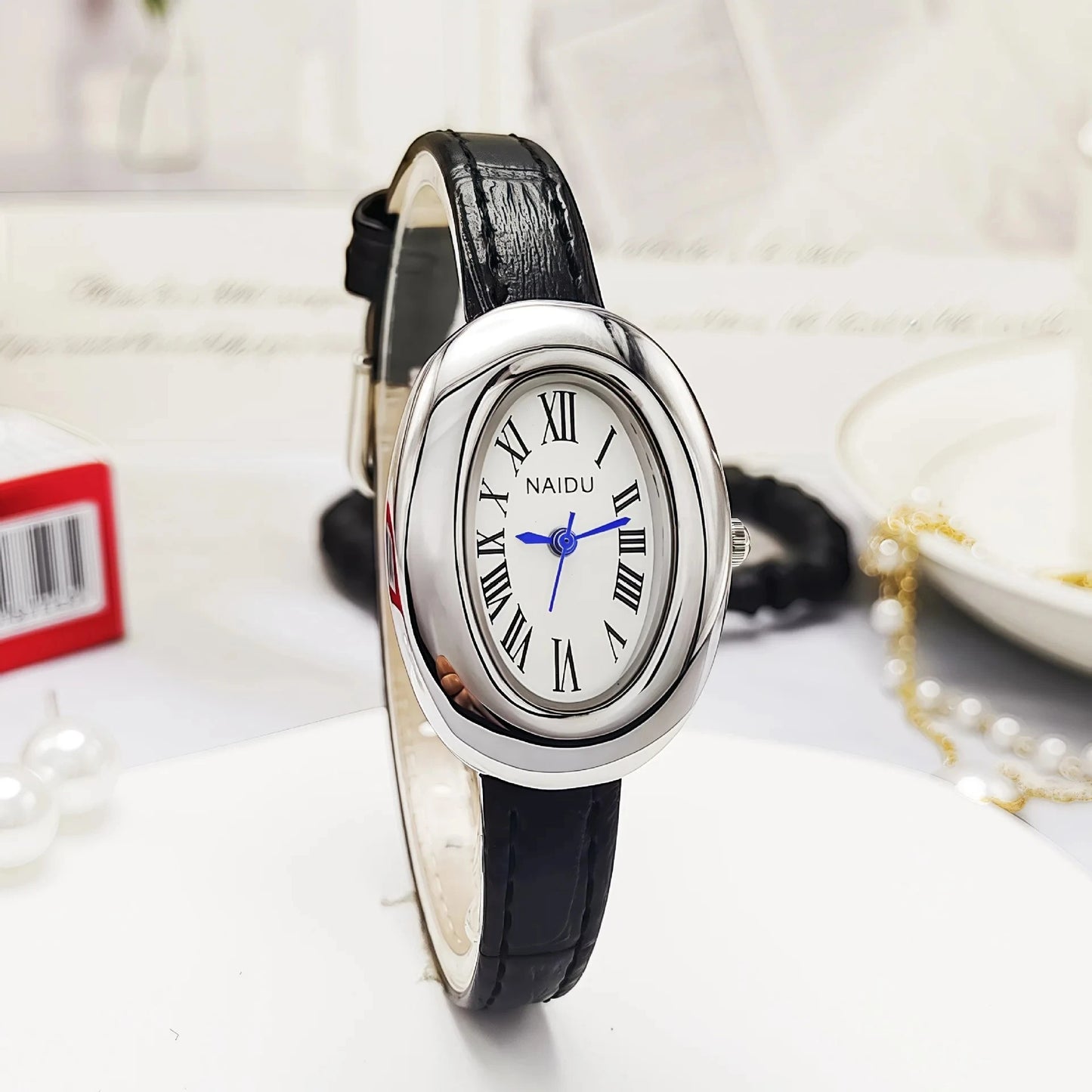 Fashion Women Mid Ancient Style Oval Dial Small Watch Adjustable Steel Strap Quartz Wristwatch Relogio Feminino Dropshipping