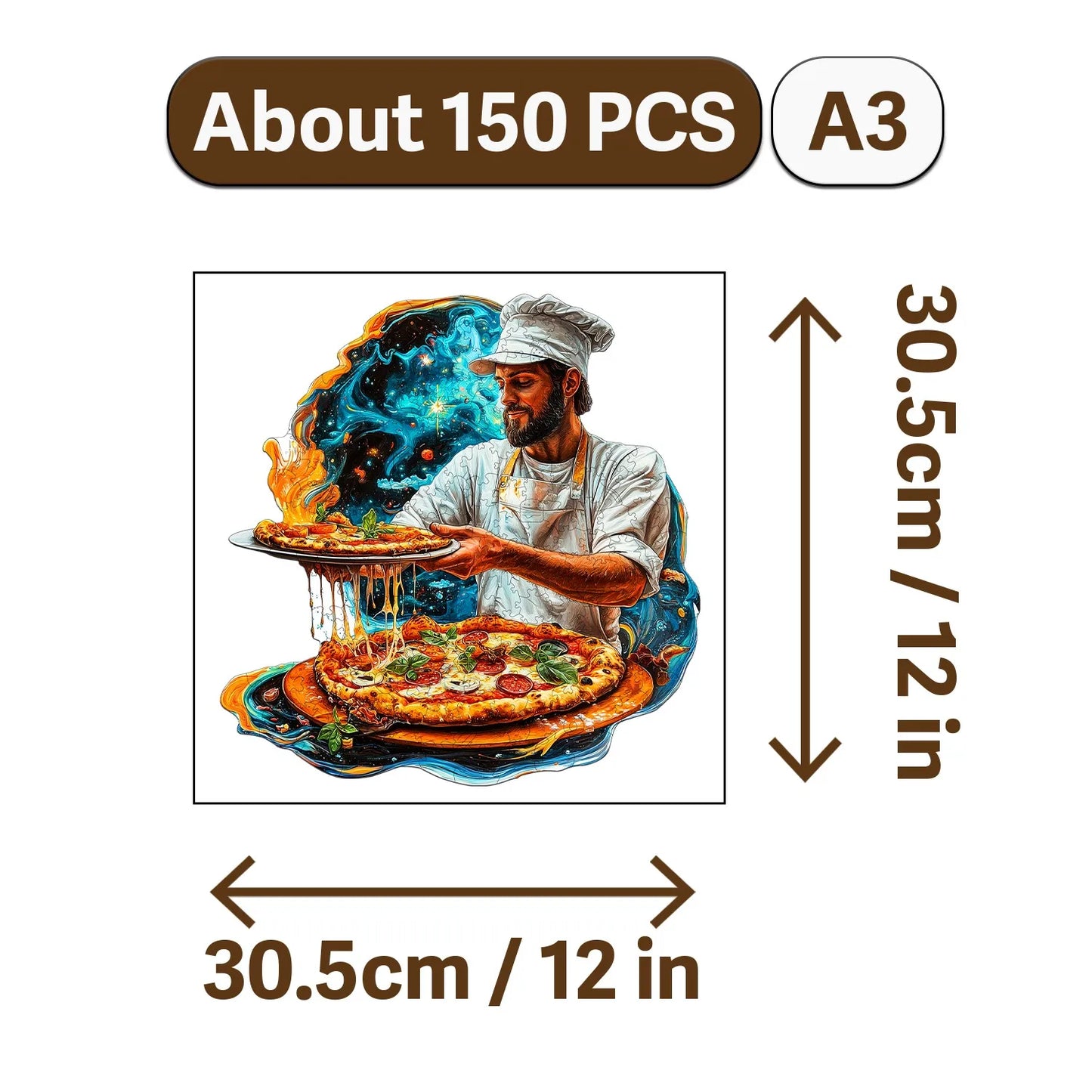 Gourmet Feast Theme Wooden Jigsaw Puzzle Wood Home Decor Painting Christmas and Halloween Gift Toy For Teen And Kid