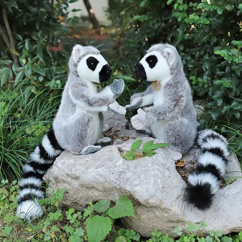 28cm Wild Lemur Stuffed Plush Animal Toy Short and Long Arms Simulated Plushie Like Real Kids Present