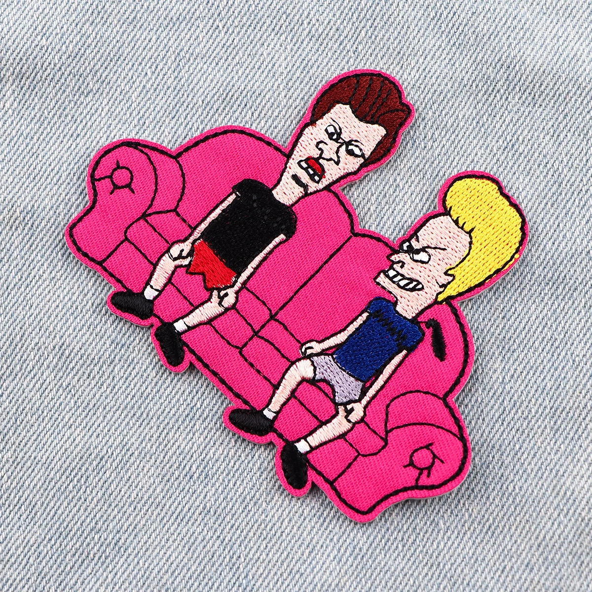 Cartoon Night Talk Patches For Clothing Cute Embroiedered Patches On Clothes Iron On Patch For Backpack/Jecket Sticker Badge
