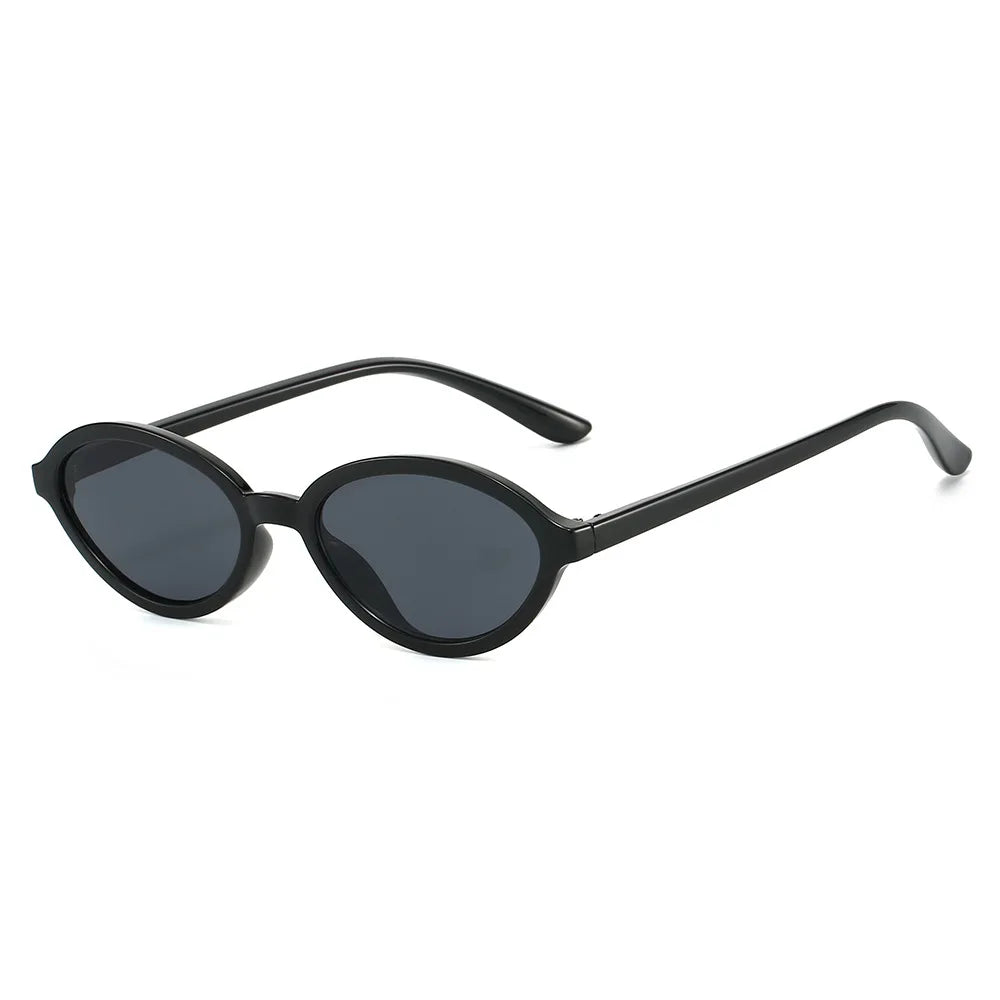 JNPCXI New Fashion Oval Sunglasses Women Retro Punk Gradient Amber Tea Shades UV400