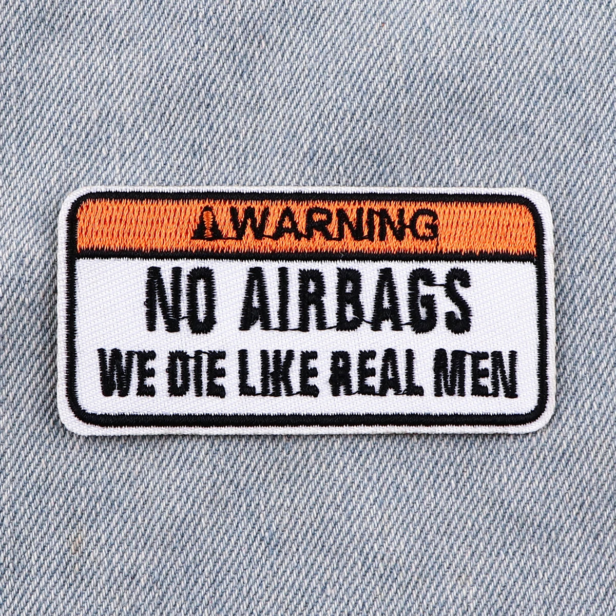 Warning Signs Patch NOTICE Iron On Patches For Clothing Stickers Quotes Embroidered Patches On Clothes DIY Clothes Stripesigns