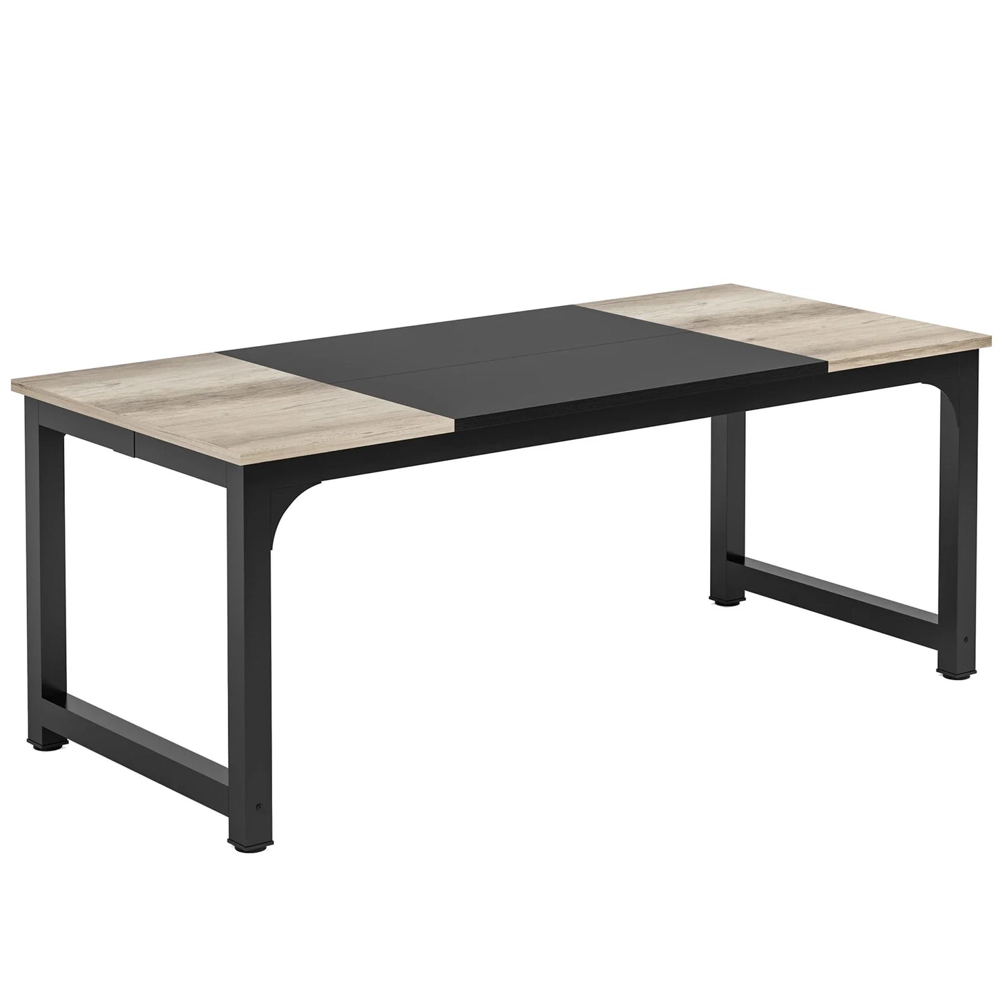 Tribesigns Large Grey Office Desk Computer Table Study Writing Desk Workstation