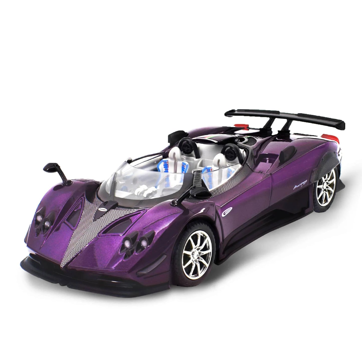1:24 PAGANI ZONTA HP Huayra Alloy Miniature Car Toy Diecast Model with Sound Light Pull Back Front Wheel Steering Boy Adult Gift