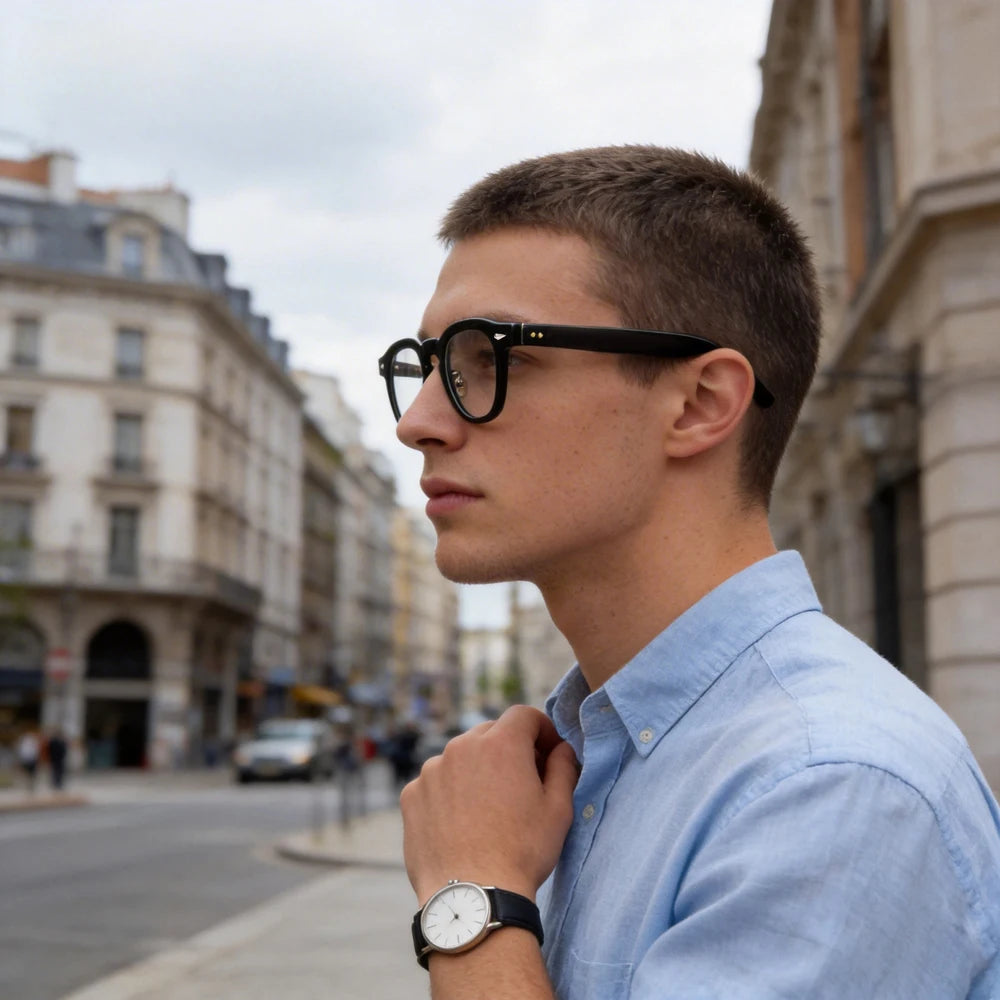 CATERSIDE New Simple Tr-90 Eyeglass Frame Men's Glasses Frame Round High-Quality Women's Daily Reading Decorative Eyeglassese