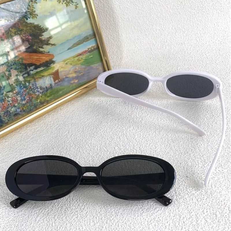 2pcs Unisex Fashion Glasses Retro Classic Casual Glasses Suitable for Gatherings Daily Leisure and Other Occasions