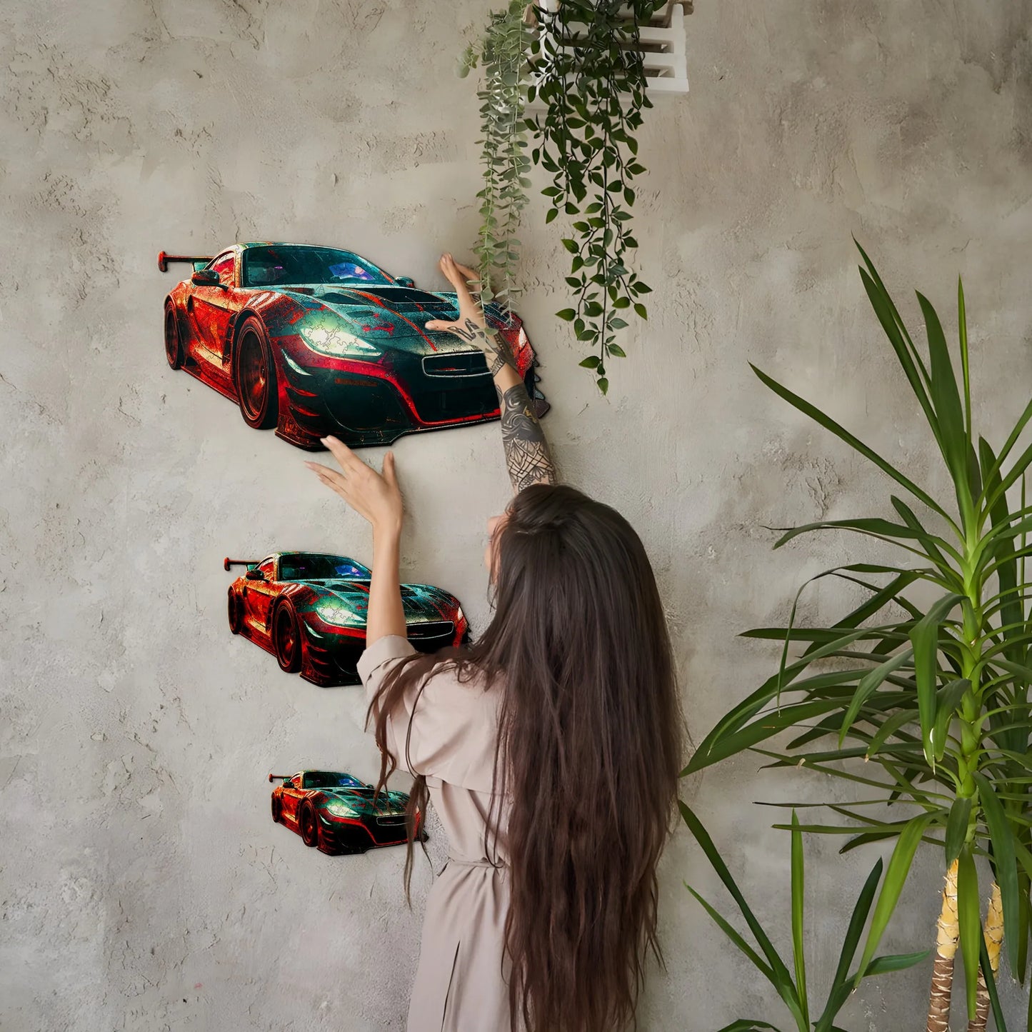 Classic Racing Car Wooden Jigsaw Puzzle Unique Shaped Wooden Decoration Christmas and Halloween Gift Toy For Teen And Kid