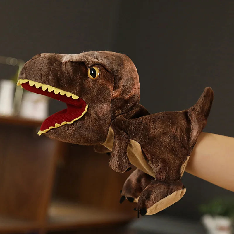Cute Dinosaur Children's Finger Dolls Can Move And Open Their Mouths Hand Puppets Telling Learning Funny Accompany Toy Gift