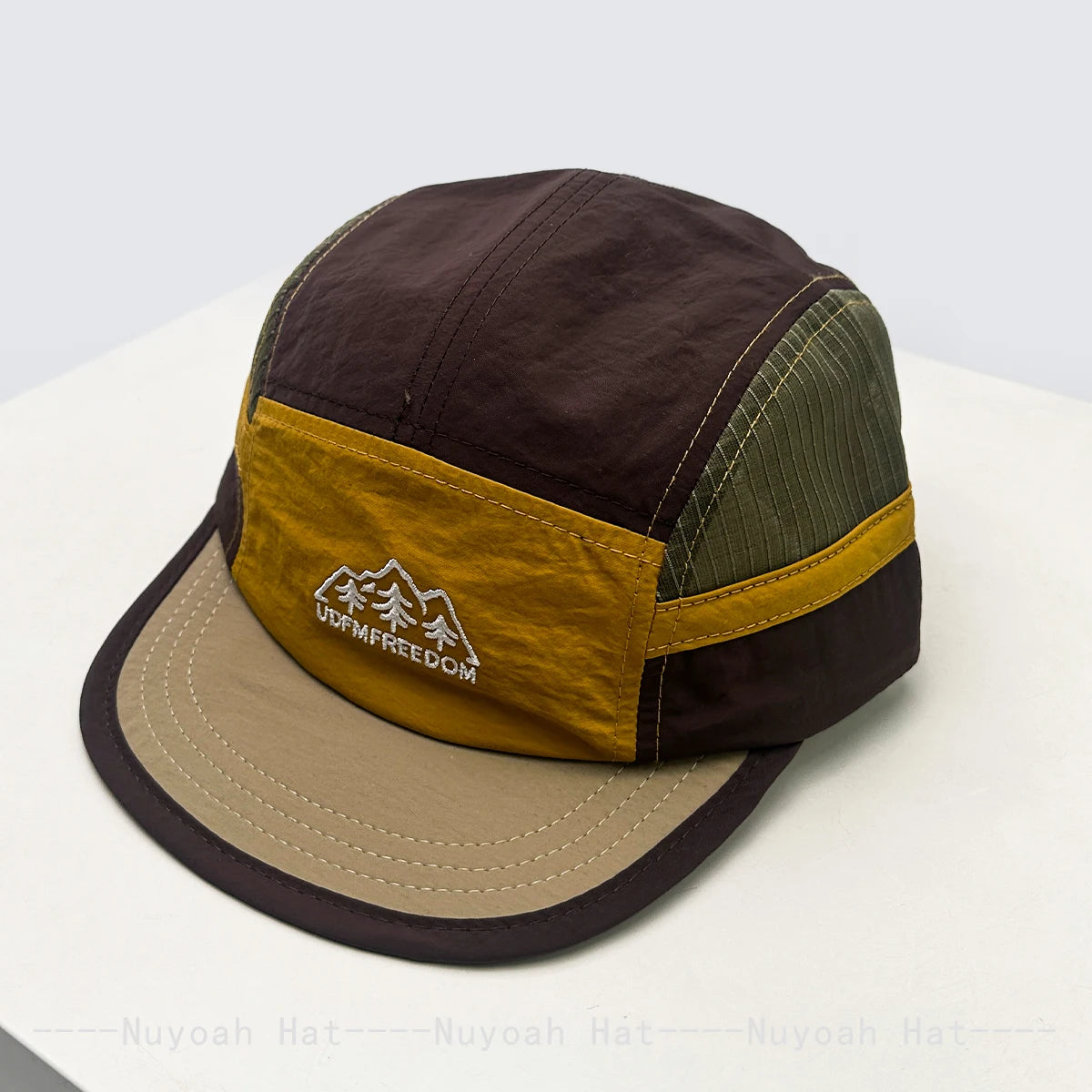 New Unisex Color Block Embroidered Letters Trees Solid Baseball Hats Sunshade Quick-dry Versatile Outdoor Peaked Caps Casual ins