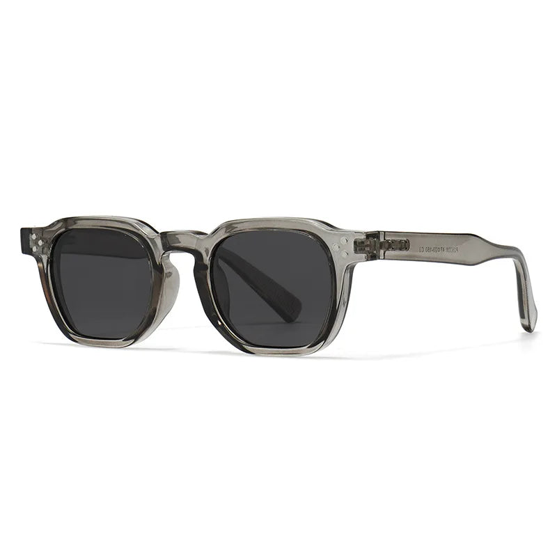 JNPCXI New Polarized Vintage Rivets Polygon Square Women Sunglasses Fashion Men Shades UV400