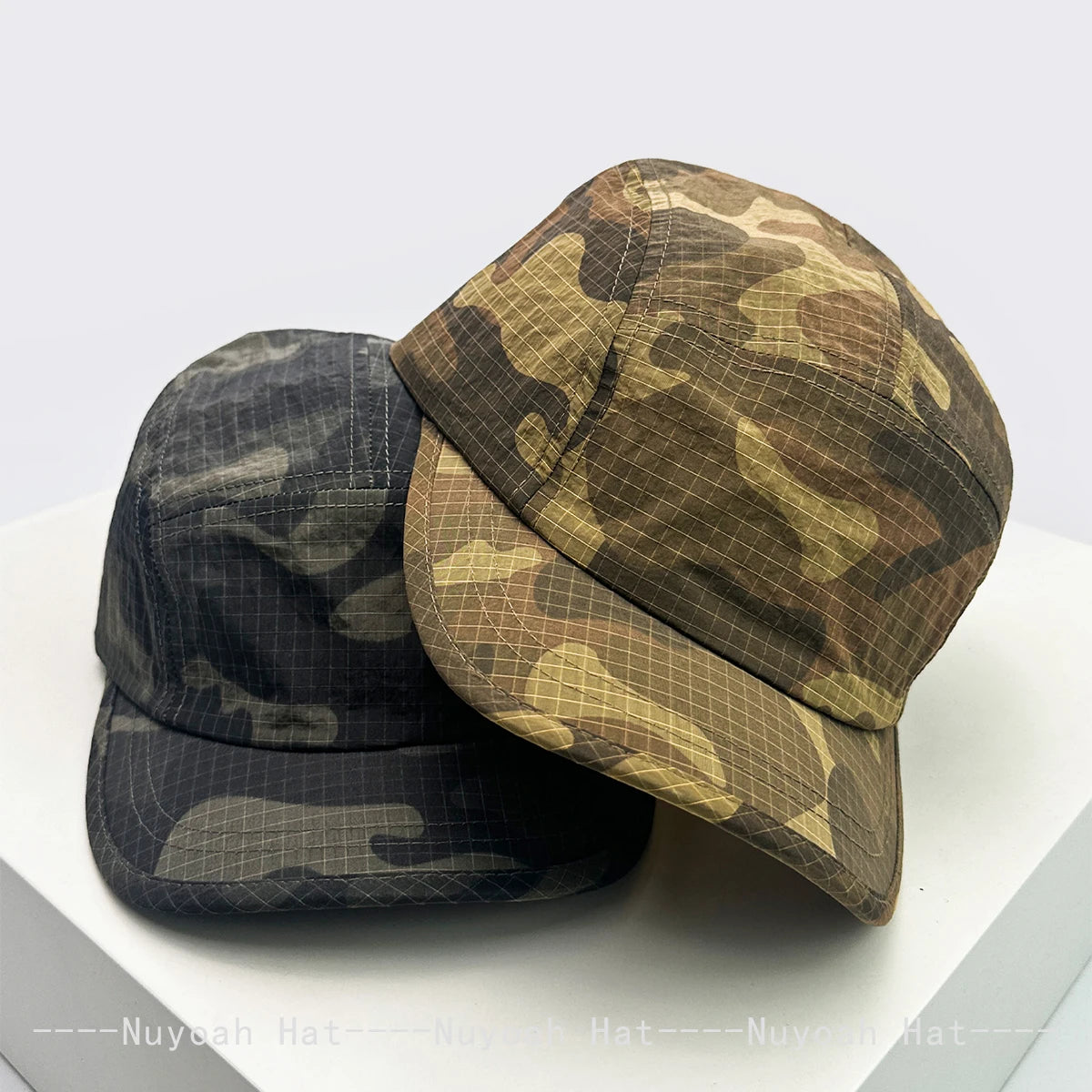 New Unisex Personal CAMO Solid Baseball Hats Sunshade Quick Drying Breathable Short Eave Peaked Caps Versatile ins Fashion Retro