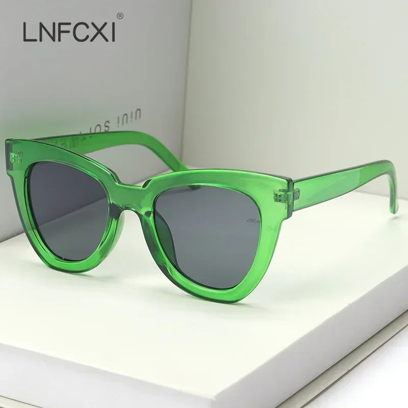 JNPCXI Fashion Cat Eye Sunglasses Men Luxury Brand Designer Vintage Women Sun Glasses Gafas De Sol Uv400
