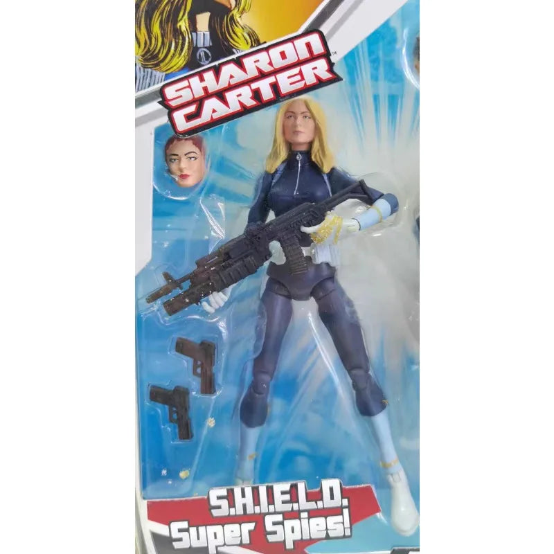 Original Hasbro Marvel Legends Series IRON MAN/SHARON CARTER Anime Figure Toy Model Collection