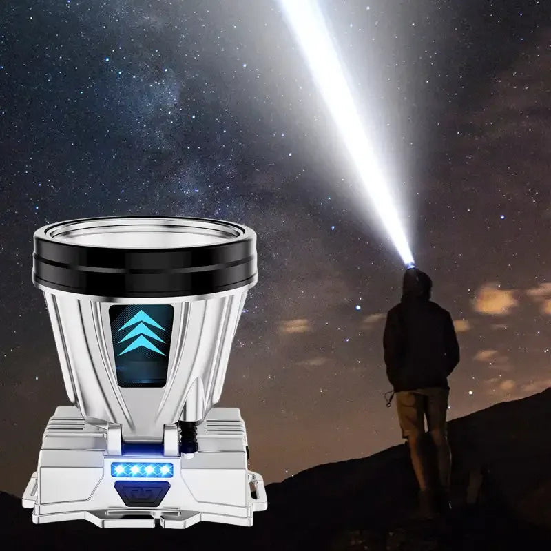 Super Bright LED Rechargeable Headlamp, High-Power Outdoor Fishing Flashlight