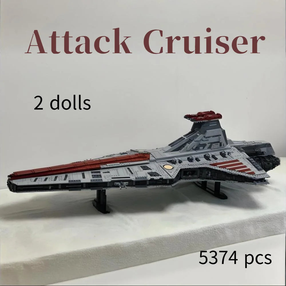 5374pcs Wars Stars Battle Biggest Venator-class Republic Attack Cruiser Puzzles