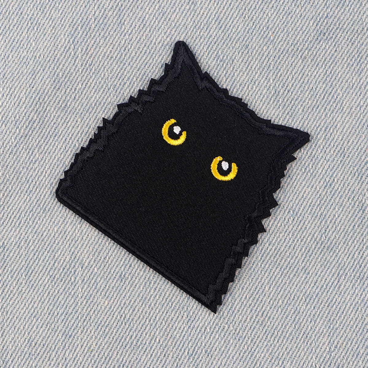 Cute Cat Embroidery Patch Cartoon Iron On Patches for Clothing Thermoadhesive Patches Black Cat Patches On Clothes Badge DIY Sew