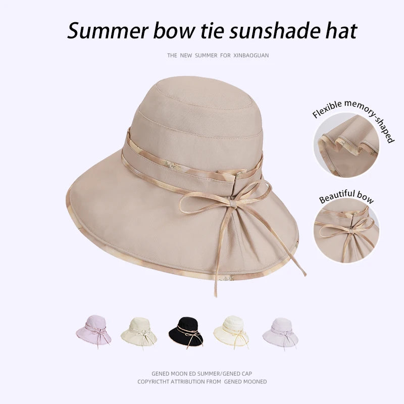 6144-New spring and summer outdoor sun protection hats for ladies, stylish and versatile wide-brimmed fisherman hats,suitablefor
