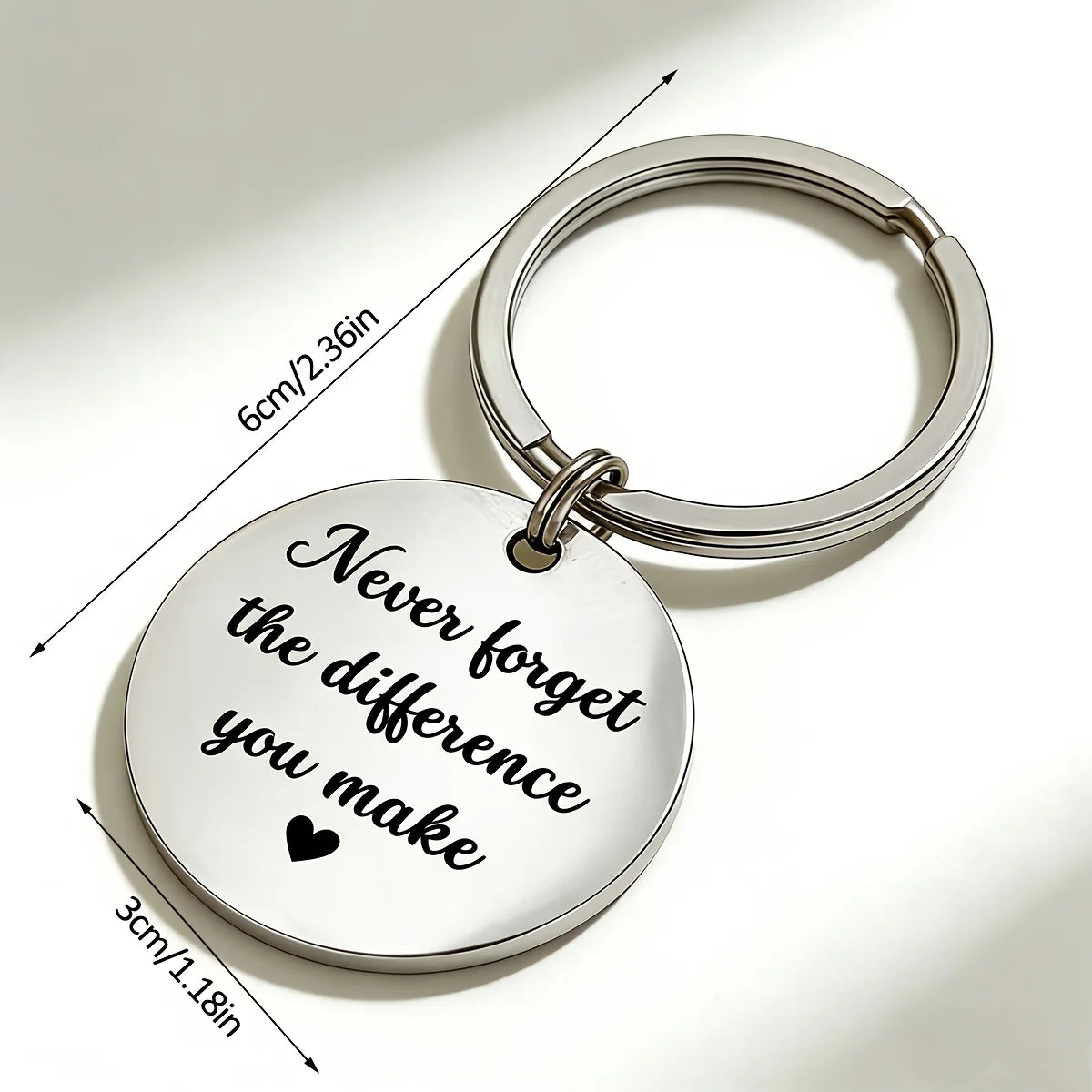 "Never Forget the Difference You Make" Keychain Friendship Birthday Christmas Graduation Gifts For Women Best Friends Sisters