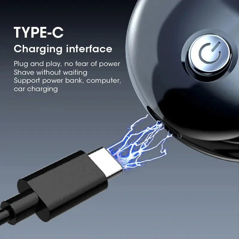 Portable Men's Razor Wet&Dry Washable USB Fast Charge, Digital Body Hair Trimmer