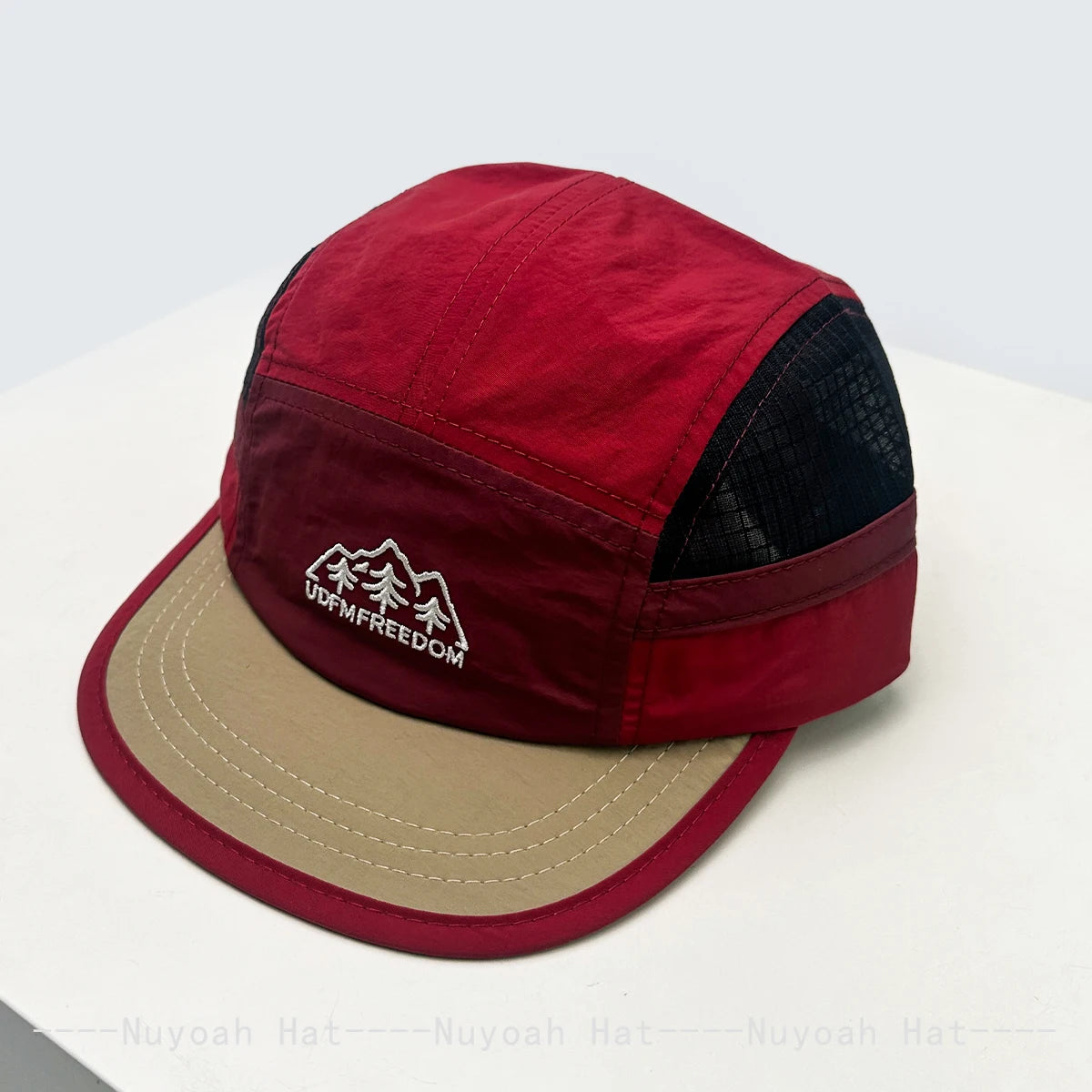 New Unisex Color Block Embroidered Letters Trees Solid Baseball Hats Sunshade Quick-dry Versatile Outdoor Peaked Caps Casual ins