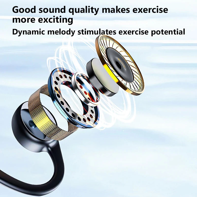 New BMAD Bone Conduction Headphones IPX8 Waterproof Wireless Open Bluetooth 5.3 Long Lasting 32GB MP3 Swimming Sports Headphones