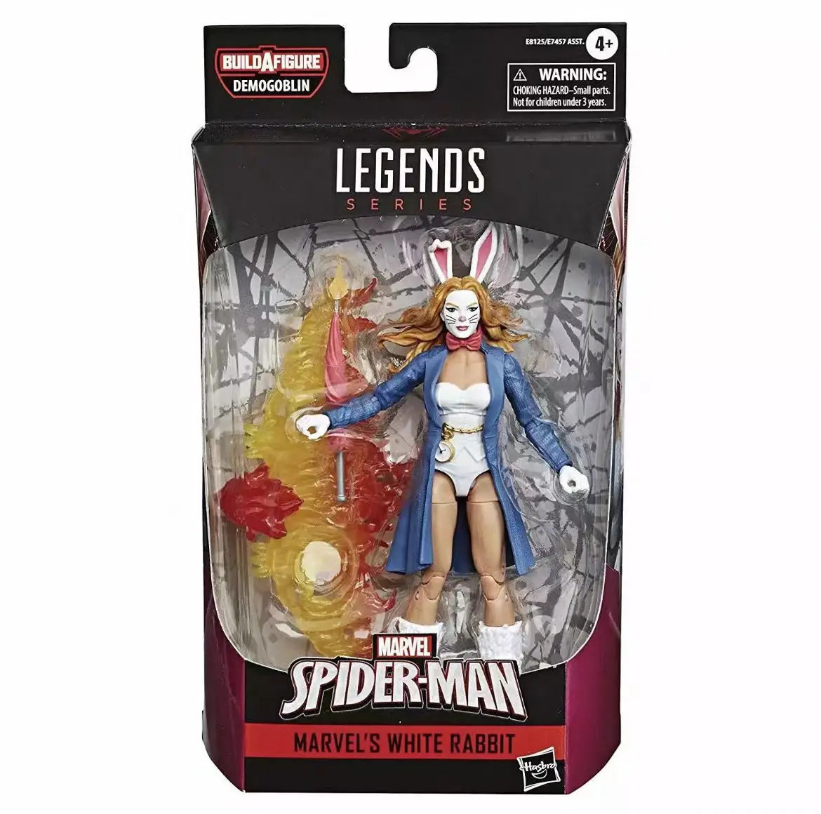 Original Hasbro Marvel Legends Series Spider-Man WHITE RABBIT Anime Figure Toy Model Collection