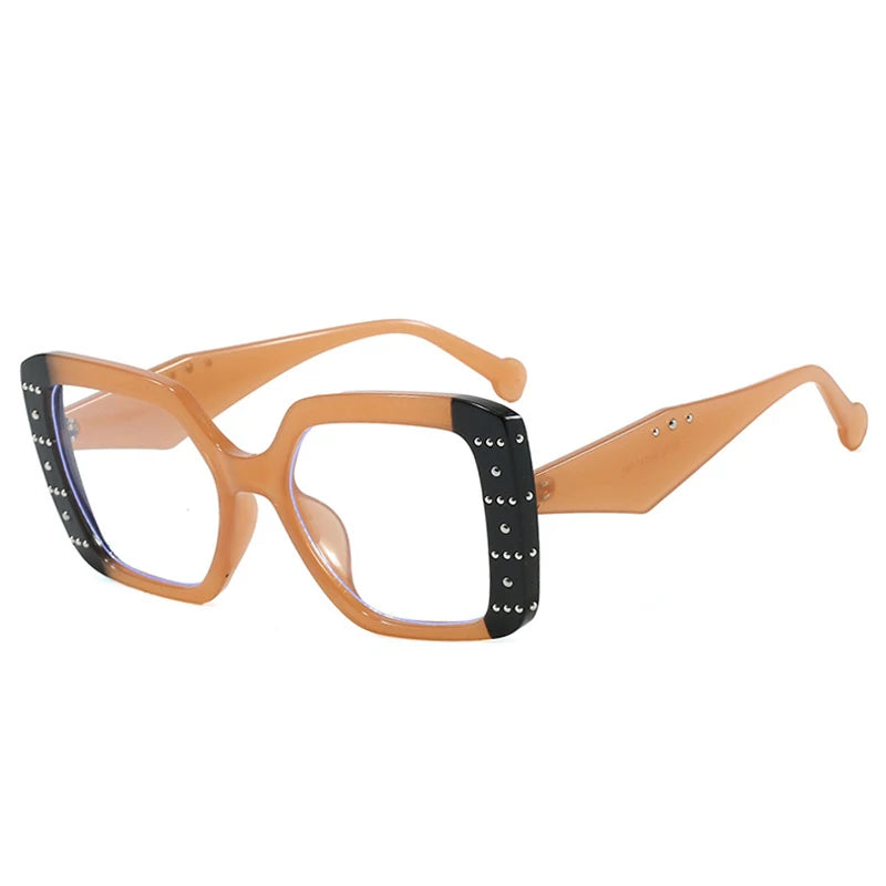 JNPCXI New Fashion Square Women Glasses Frame Clear Anti-Blu-Ray Eyewear Retro Men Optical Frame Computer Goggles