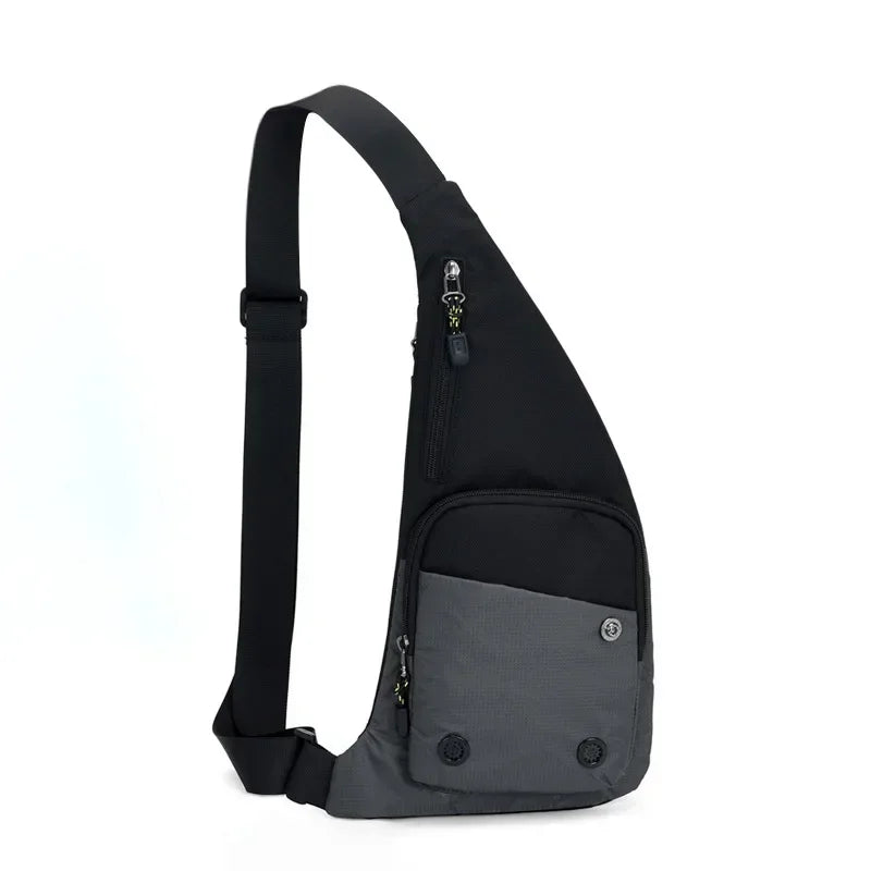 Men‘s New Trendy Casual Shoulder Bag Leisure Travel Sports Outdoor Pack Messenger Crossbody Sling Chest Bag Pack for Male Female