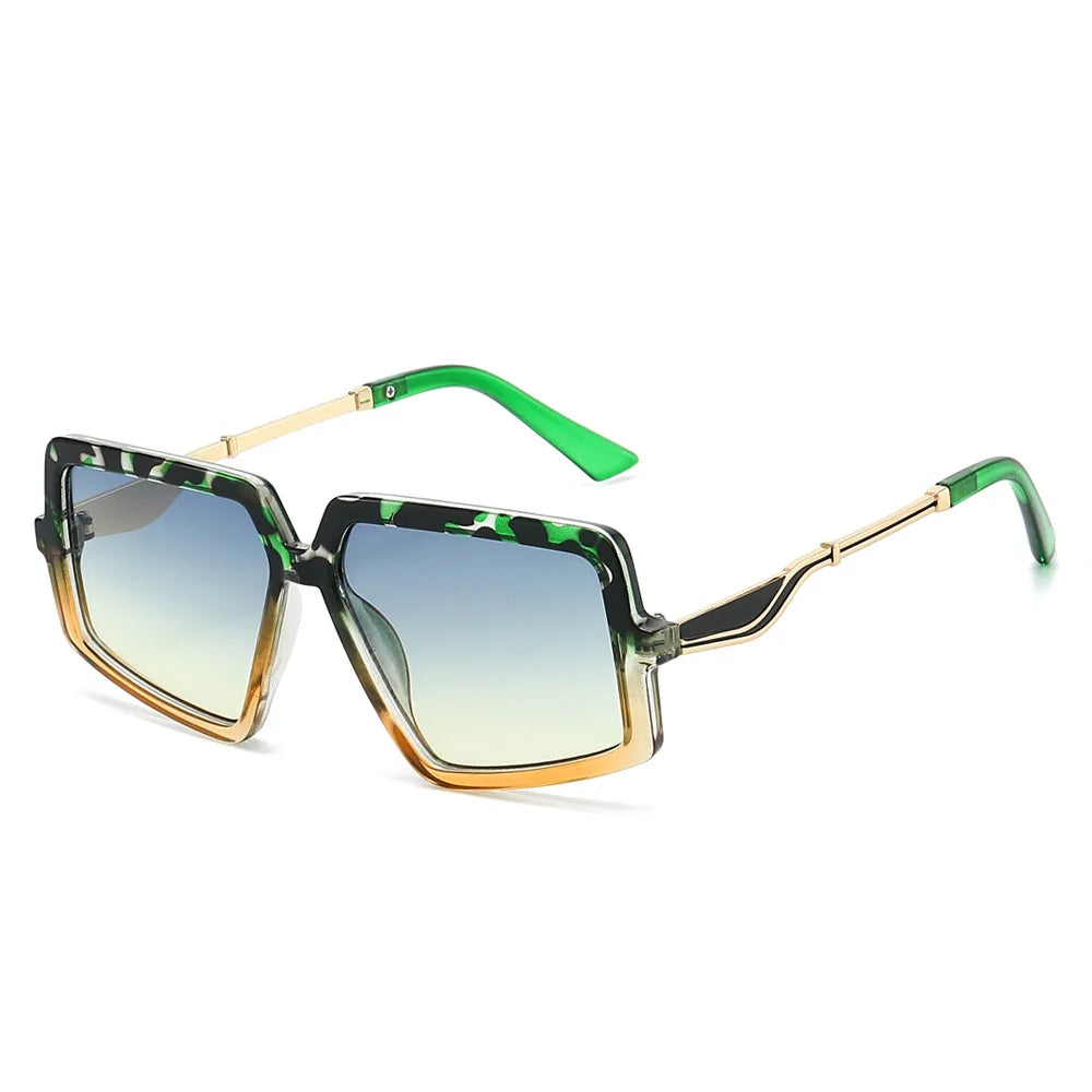 JNPCXI New 2026 Square Sunglasses Women Fashion Gradient UV400 Retro Rivets Candy Color Trending Men Sun Glasses