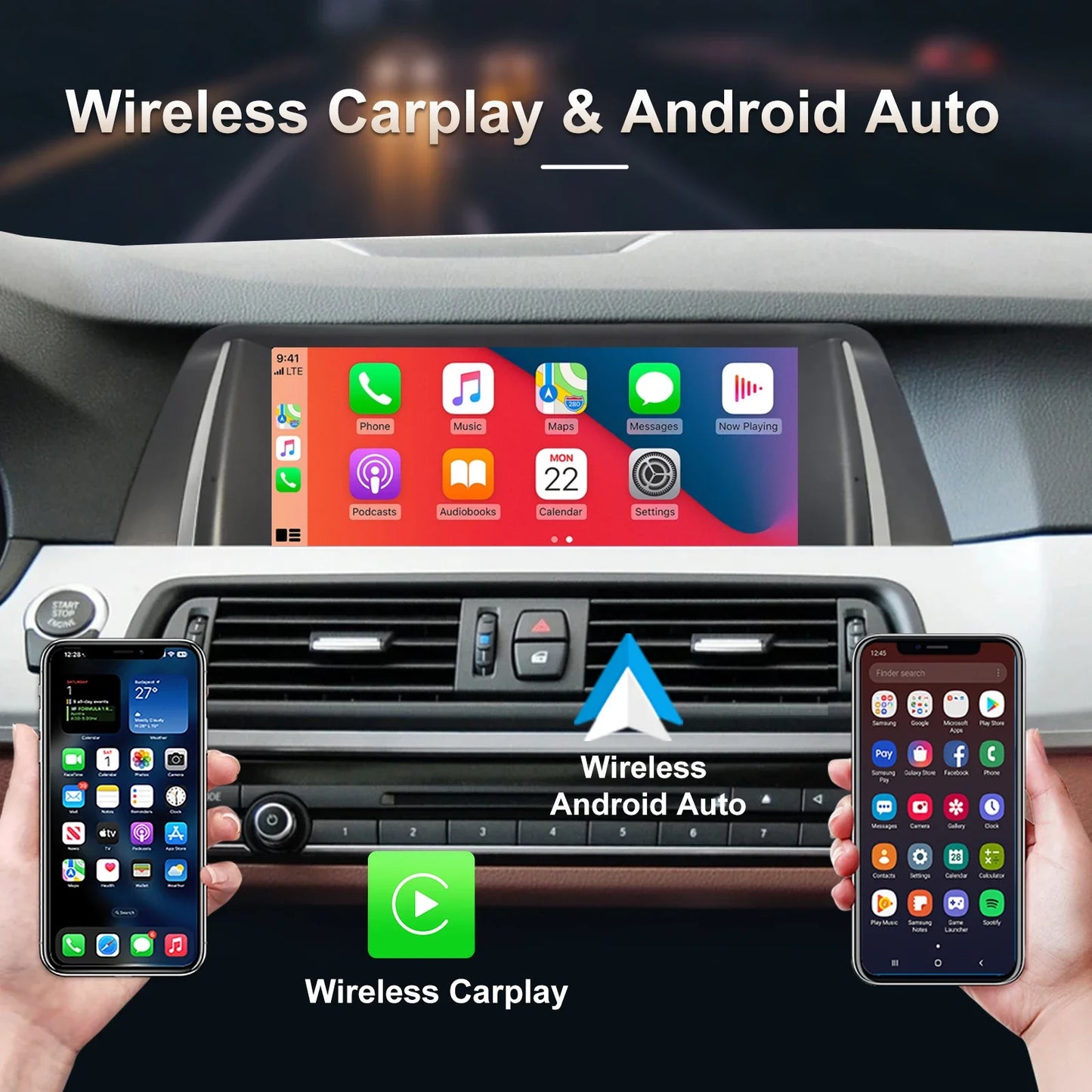 Android 13 For BMW 5 Series F10/F11 2011-2017 CIC NBT Car Multimedia Player GPS Navigation Head Unit Video Player Carplay