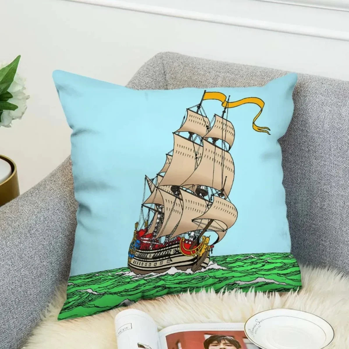 Anime Tintin Cushion Cover Pillowcases Home Decor Decorative Pillows for Sofa M6