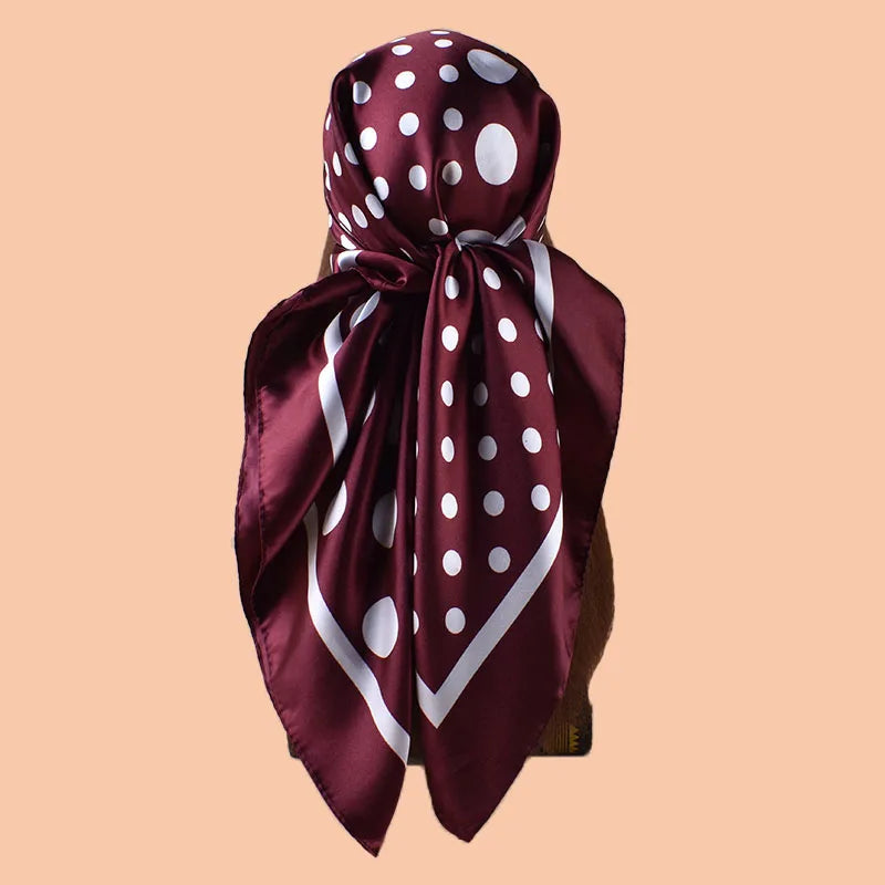 1pc Gradient Paisley Print Satin Square Scarf Women's Hair Accessory Spring New Style Versatile as Belt Bag Decor Silk Headband
