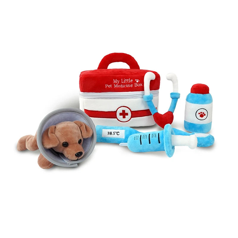 Cute Pretend Play Plush Toy Set My Little Policeman Chef Detective Firefighter Doctor Pirate Role-Play Intresting Toys Gift